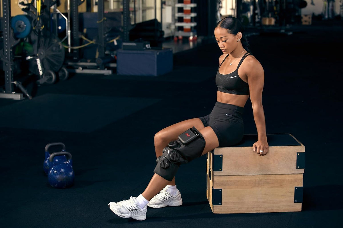 X2 Knee Advanced Heat and Cold Contrast Recovery Therapy Device | Help with Pain and Inflammation | Increased Range of Motion | FSA-HSA Eligible | 5 Levels of Compression | 2 Extenders | TSA