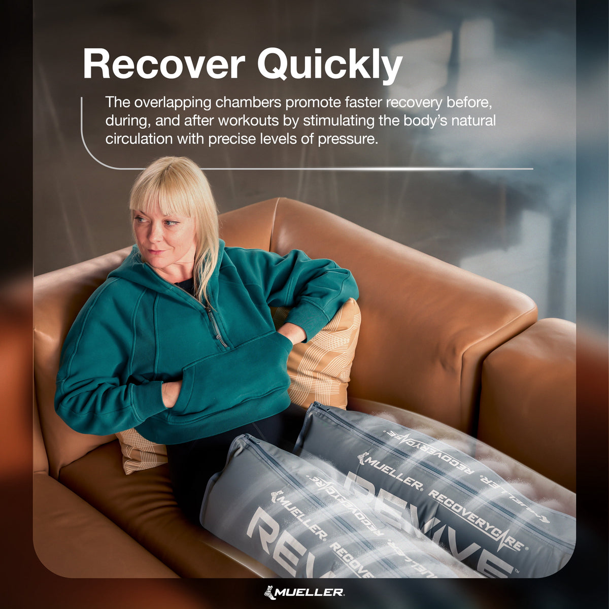 Recoverycare REVIVE M4 Gear Pack, Includes Full Leg Compression Boots (Large) & M4 Console, Accelerate Recovery, Reduce Pain and Stimulate Circulation with Air Compression Technology