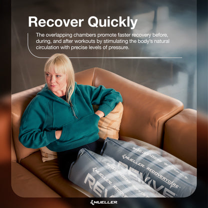 Recoverycare REVIVE M4 Gear Pack, Includes Full Leg Compression Boots (Large) & M4 Console, Accelerate Recovery, Reduce Pain and Stimulate Circulation with Air Compression Technology