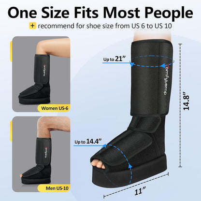Cordless Foot and Calf Massager with Heat, Birthday Gift for Men Women Dad Mom Seniors, Rechargeable Leg and Feet Compression Massage for Circulation and Pain Relief (Fits Size 6 to 10)