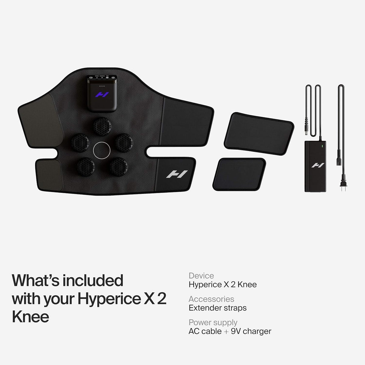 X2 Knee Advanced Heat and Cold Contrast Recovery Therapy Device | Help with Pain and Inflammation | Increased Range of Motion | FSA-HSA Eligible | 5 Levels of Compression | 2 Extenders | TSA