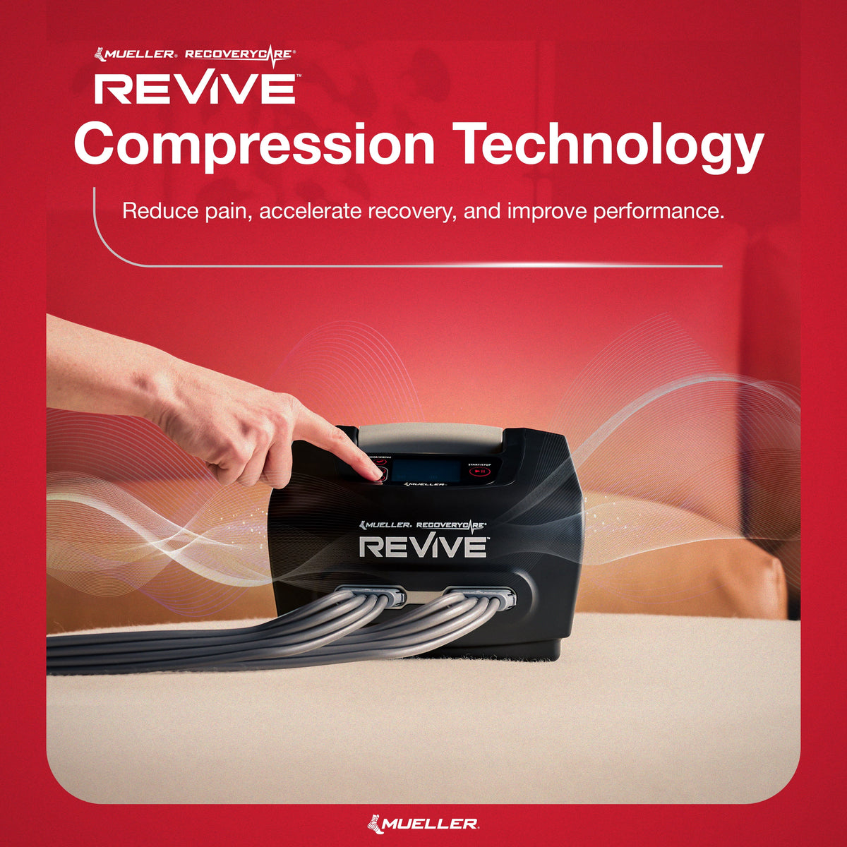 Recoverycare REVIVE M4 Gear Pack, Includes Full Leg Compression Boots (Large) & M4 Console, Accelerate Recovery, Reduce Pain and Stimulate Circulation with Air Compression Technology