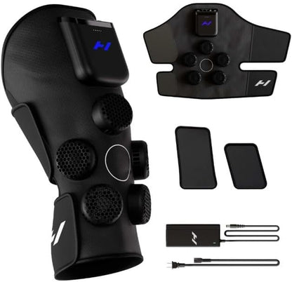 X2 Knee Advanced Heat and Cold Contrast Recovery Therapy Device | Help with Pain and Inflammation | Increased Range of Motion | FSA-HSA Eligible | 5 Levels of Compression | 2 Extenders | TSA