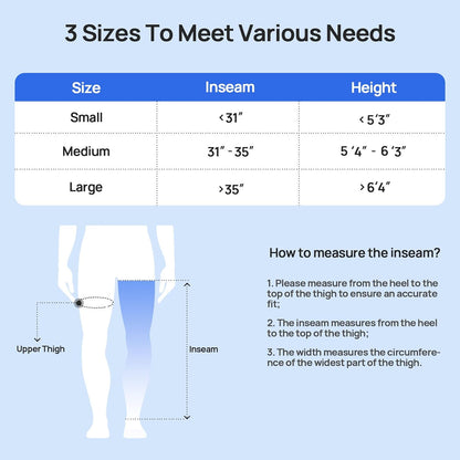 Leg Massager for Circulation and Pain Relief, Leg Recovery System for Fast Recovery, Cordless Air Compression Boots with 3 Modes 5 Intensities for Athletes Runners and Travelers-Plus M